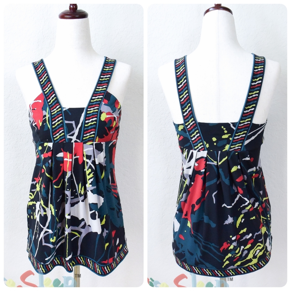 *BCBG Maxazria* Graffiti Splatter Print Tank Top - XS